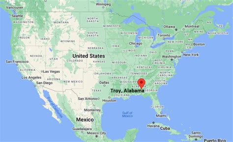 where troy is located|map of troy alabama.